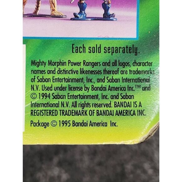 1994 Bandai Mighty Morphin Power Rangers Collectible Action Figures -yellow Rang - Picture 3 of 4
